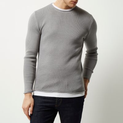 Grey double layer jumper